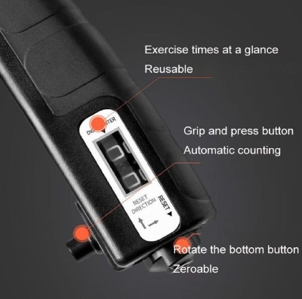 Hand Gripper With Rubber Grip Adjustable Resistance Automatic Counting Non-Slip Hand Grip Strength Trainer Fingers Wrist Forearm Exerciser Workout Gear Home Gym Exercise Equipment Hand Gripper 5-60KG Automatic Non-Slip Hand Strengthen - Image 9